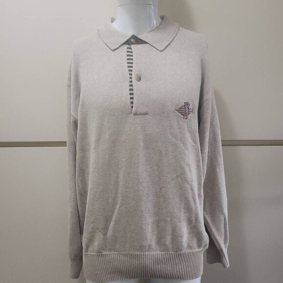 LA MODE Beige Active Sportswear Golf Sweater,L, NWOT - Picture 1 of 7